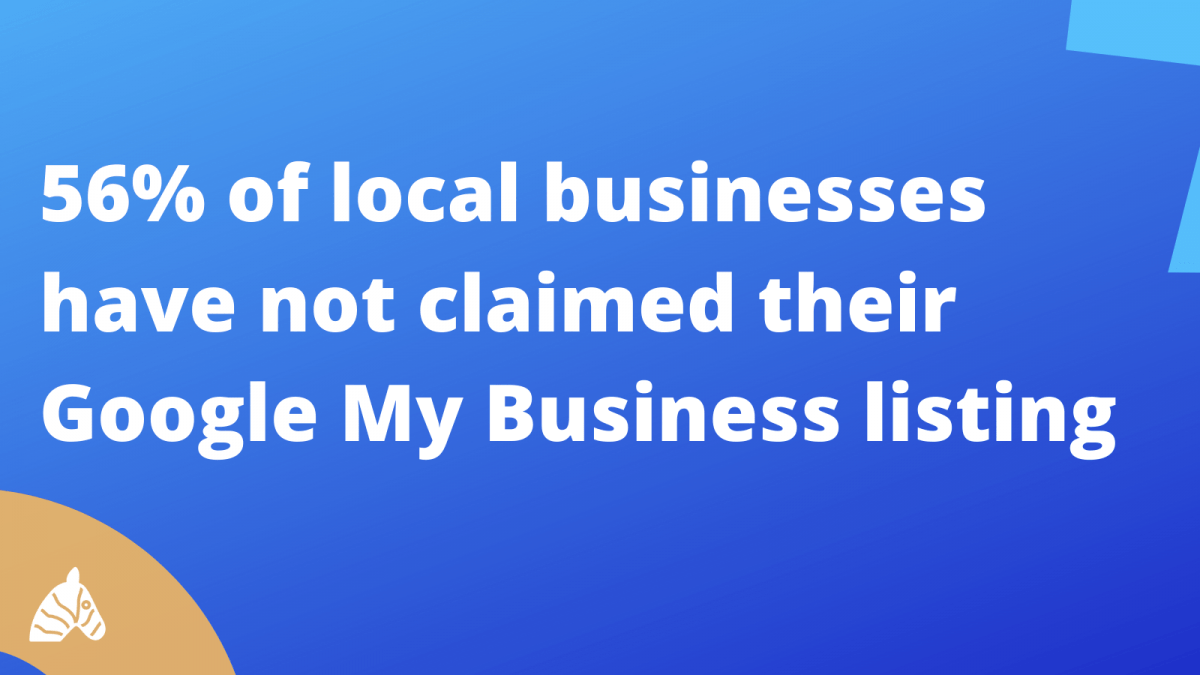 56% of all local businesses have not claimed their GMB listing as of 2020